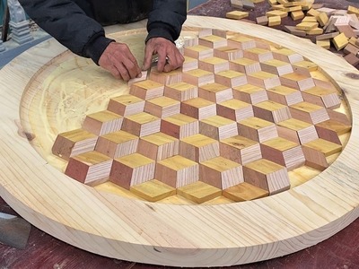 Extremely Ingenious Craft Woodworking Plan That You Should Not Miss. Design A Unique 3D Table