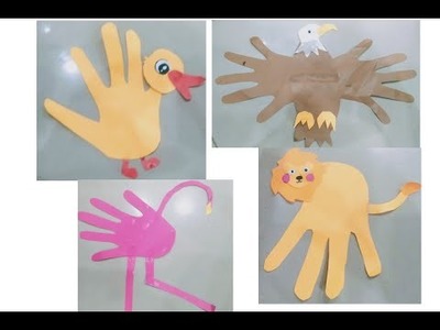 Handprint paper craft.animals paper craft.kids activities blogs