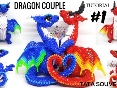 How to Bead Dragon Couple Part 1. Kerajinanan manik manik.Tutorial Manik.Beadcraft.bead tutorial