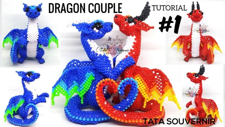 How to Bead Dragon Couple Part 1. Kerajinanan manik manik.Tutorial Manik.Beadcraft.bead tutorial