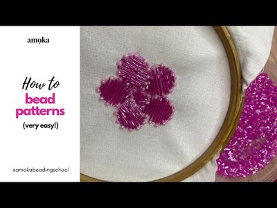 HOW TO BEAD PATTERNS ON FABRIC - easy method