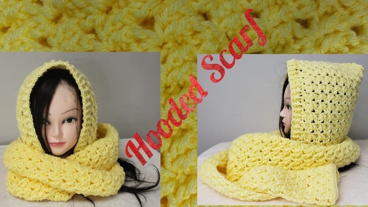 How to Crochet a Hooded Scarf- simple