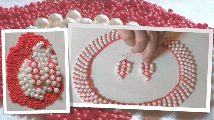 How to make a new earrings design with seed beads and pearls | A new beads & pearl earrings design