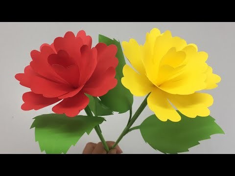 How to Make Beautiful Flower with Paper - Making Paper Flowers Step by Step - DIY Paper Flowers 002