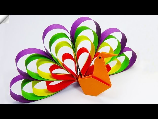 How to make paper peacock. DIY paper crafts. Paper toy peacock. DIY easy paper crafts #shorts