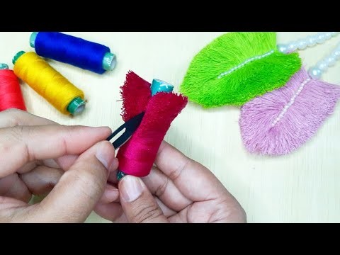 How to make pom pom tassels |Super Easy Tassel Making with sewing threads #shorts