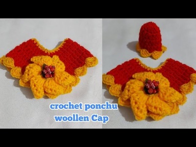 How to make woolen poncho cap for yugal Jodi radhakrishna. How to crochet ponchu Cap