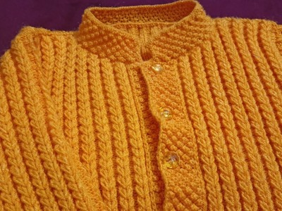Ladies woolen cardigan ll full video of cardigan ll Knitting tutorial.