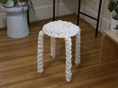 Marshmallow Chair | Hand Crochet (finger crochet) IKEA Marius Stool Tutorial