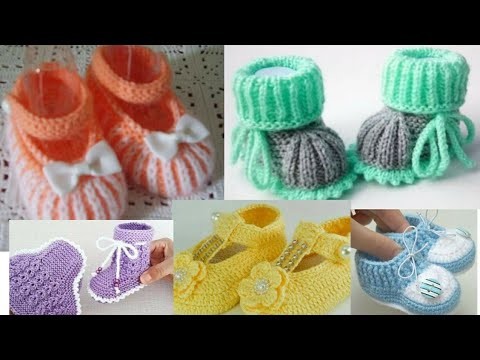 Most Beautiful Hand Knitting, Hand Crochet Baby Shoes, Booties Design