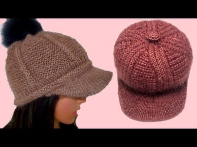 New cap knitting design.gents topi ka design.ladies topi knitting tutorial.topi banane ka tarika