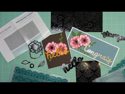 NEW Diamond Press Sets! "Perforated Floral" Dies & "Antique Lace" Embossing Folders Review Tutorial!