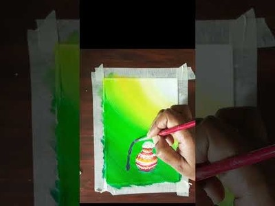 Pongal painting with20rs paint|tutorial |#shorts #youtubeshorts #pongal#sankranti