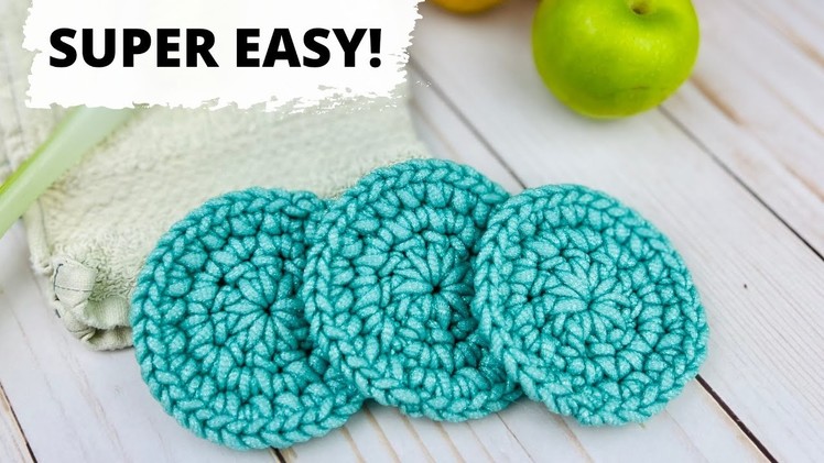 Round Crochet Scrubby Pattern - Easy & Free Kitchen Scrubbie Crochet Pattern