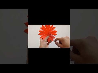 Short video #Sunflower with paper crafts # flower ideas