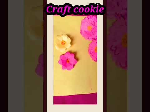 Simple and Beautiful Paper flowers   Paper craft DIYflower Home decor #shorts #diy #bhfyp