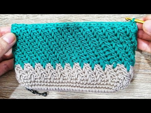 Super Easy Crochet Purse Bag With Zipper - Step by Step