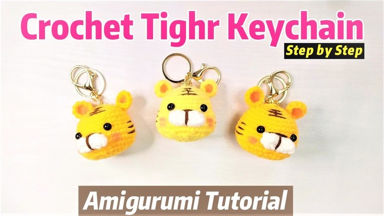 Super Easy Crochet TIGER Keychain - Amigurumi Tutorial | ❤️‍???? Step by Step ❤️‍????
