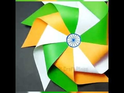 Tricolor Pinwheel for Republic day 2022#diy#easy#craft#handmade#repulicday