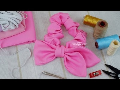 UNIQUE Scrunchies Ideas – Hair Bow Scrunchie DIY (Satin Scrunchie Tutorial)