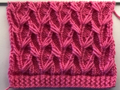 Very Elegant Knitting Stitch Pattern For Sweaters And Cardigans