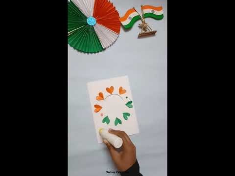 1 minute Crafts Republic Day Handmade Card Making #shorts