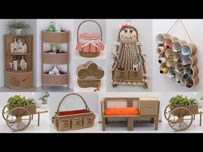 10 Best Out Of Waste Material for Space Saving Ideas, Jute Craft Ideas