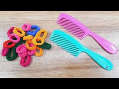 2 AMAZING TECHNIC FOR CRAFTING USING OLD HAIR BAND & cumb | BEST OUT OF WASTE