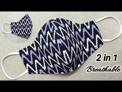 2 in 1 and Breathable Mask✅ | Face Mask Sewing Tutorial | How to make Face Mask at Home | DIY Mask