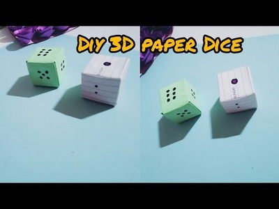 3D Paper Dice ll How to make paper ludo dice ll origami paper craft#shorts
