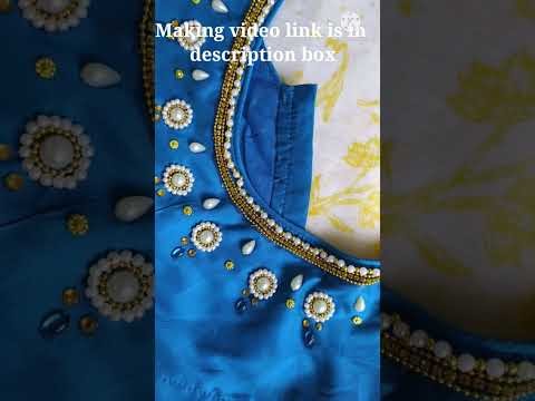 Aari work with normal needle| Pearl beads Aari work design for beginners| #tn48allyoulove | #shorts