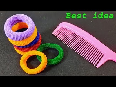AMAZING TECHNIC FOR CRAFTING USING OLD HAIR BAND & COMB | BEST OUT OF WASTE