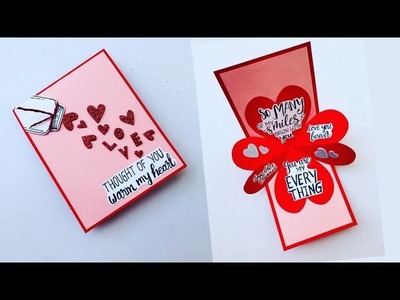 Beautiful Handmade Valentine's Day Card Idea.Diy Card For Valentine’s Day@Art & Craft By Tulsi
