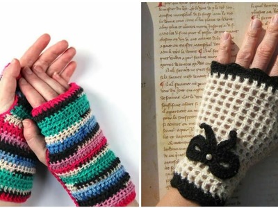 Coziest & trendy women crochet fingerless gloves patterns #crochet #fingerlessgloves