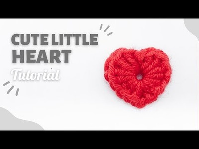 Crochet cute little heart in 2 minutes