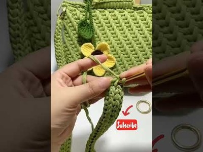 Crochet iCord Bag Handle Easy Tips and Tricks Crochet Bag Knitting pattern Beginner friendly #shorts