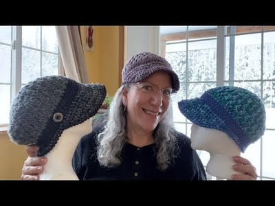 ???? Crochet WINTER BASEBALL CAP VISOR HAT ~ for Men or Women!!  #crochetbaseballcap