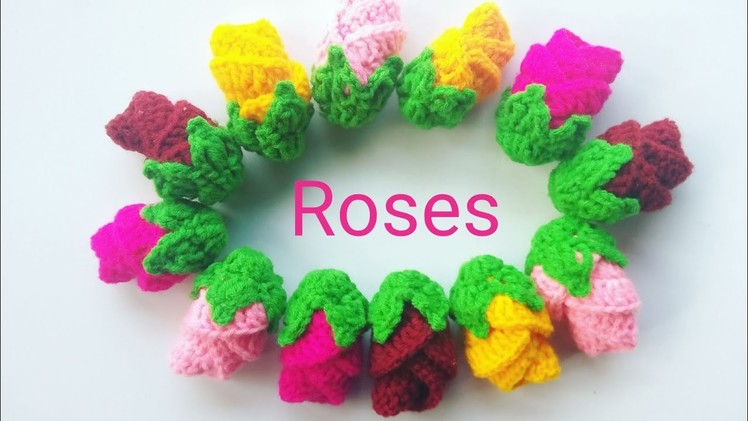 Crotchet Roses ???? # Roses for Toran Design ???? # Woolen flower # Crochet Flower # Woolen Roses # Art