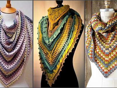 Daily Wear Stylish Crochet Neck Scarfe design.Crochet Wrap Patterns.Crochet Shawle design