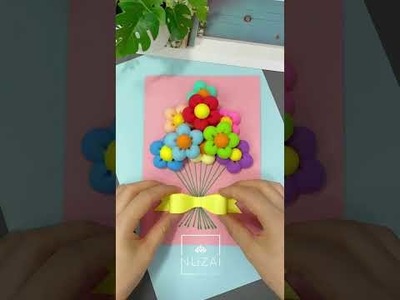 DIY Clay Crafts Beautiful Flower Greeting Card Shorts