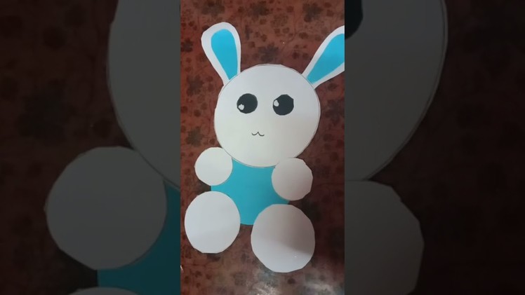 DIY crafts for kids simple paper bunny tutorial cute rabbit#shorts