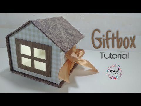 Diy Giftbox | Kotak Rumah | House Box | Hardboard Crafts | Handmade Gift Ideas