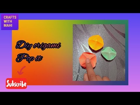 Diy origami Pop it #popit#Craft || Crafts with  Mahi