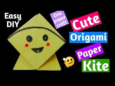 DIY Paper Kite. Paper kite making. Kite making for kids. Makar Sankranti craft idea.Origmai Kite