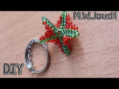 Diy star key chain idea from beads. beautiful key chain
