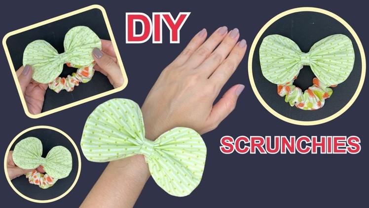 Easy Cute Scrunchies????Diy Bow Scrunchies Sewing Tutorial | How to Make Bow Scrunchies At Home |