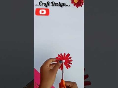Easy Paper Flower.Diy Paper Craft#shortsfeed #shorts #papercraft.Craft Using Paper#ytshorts