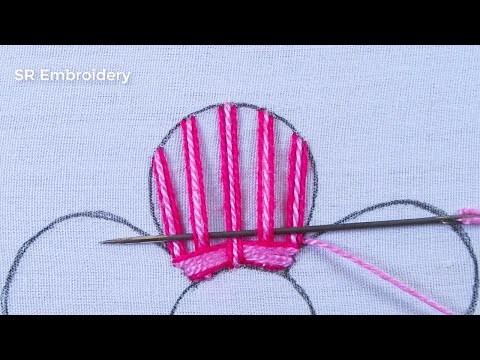 Hand Embroidery Flower Design Needlepoint Art Embroidery Flower Sewing Technique For Tutorial
