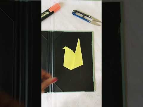 How to make a hen with paper||origami||papercraft #shorts