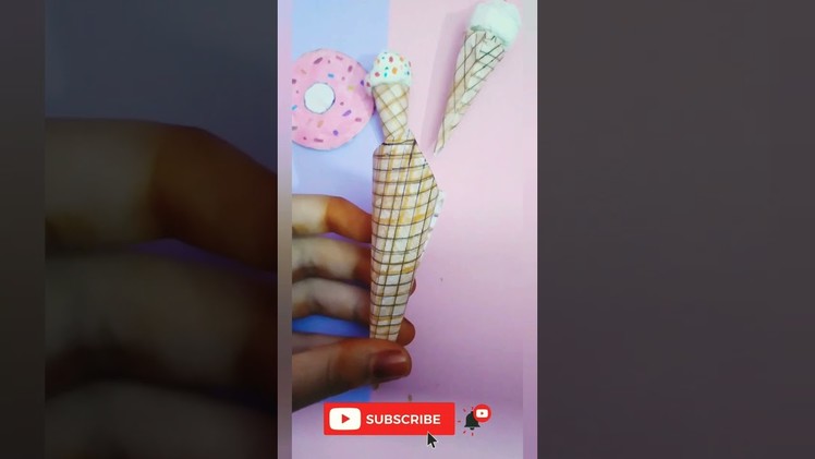 How To Make A Mini Icecream | Tissue Paper Craft | Jasra Fathima | #shorts